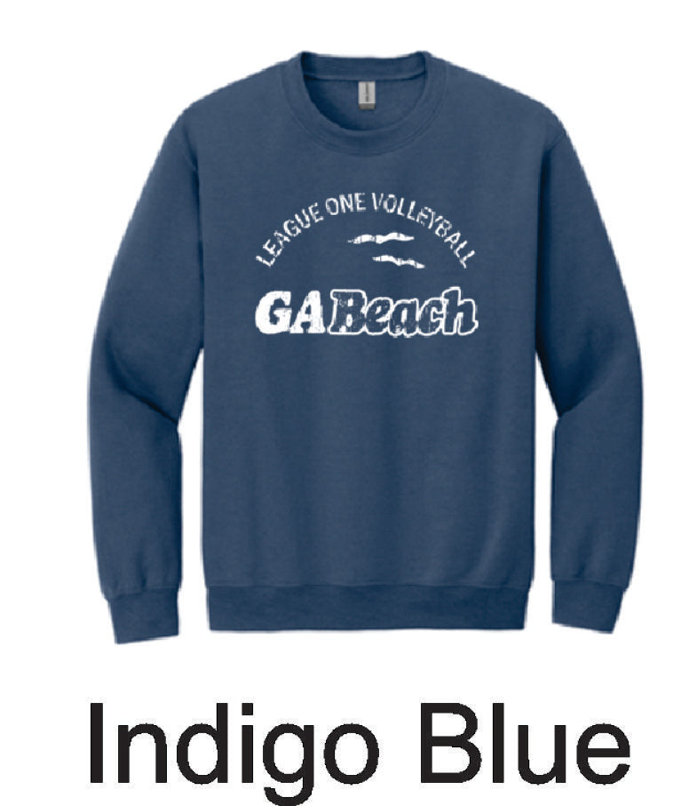 GA Beach Volleyball - Crew Fleece - White Design