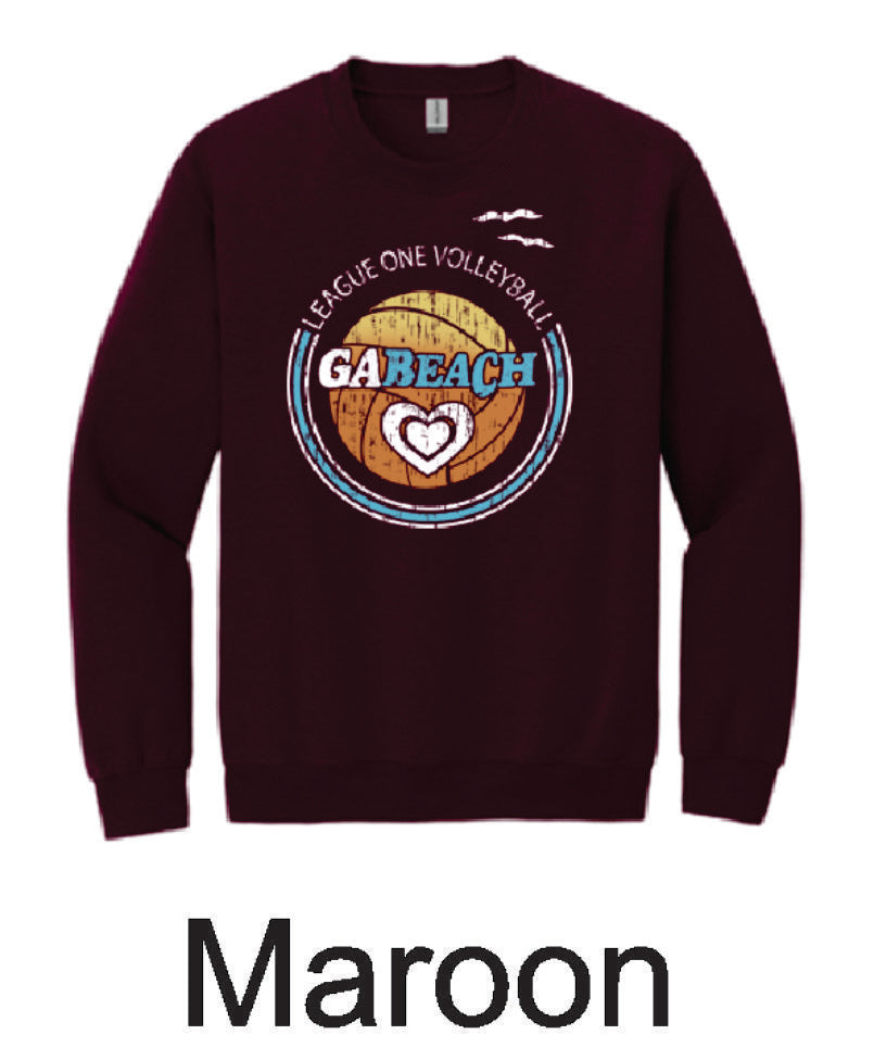 GA Beach Volleyball - Crew Fleece - Full Color Design