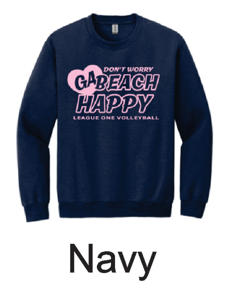 GA Beach Volleyball - Crew Fleece - Pink Design