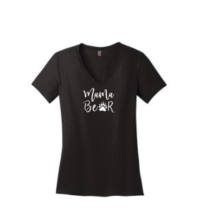 Mama Bear- VNeck Cotton Tshirt
