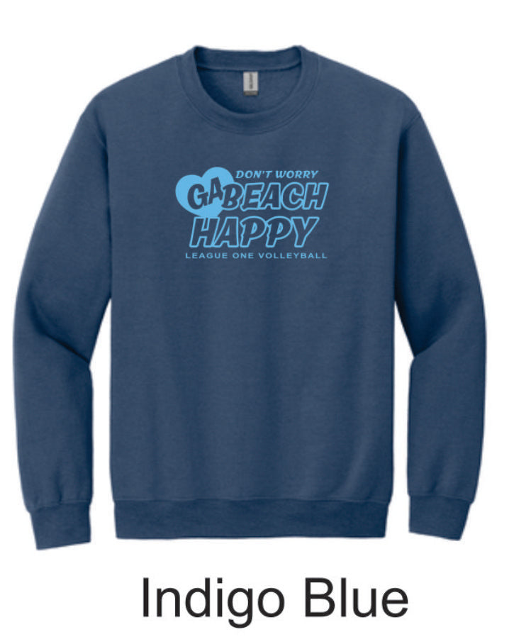 GA Beach Volleyball - Crew Fleece - Blue Design