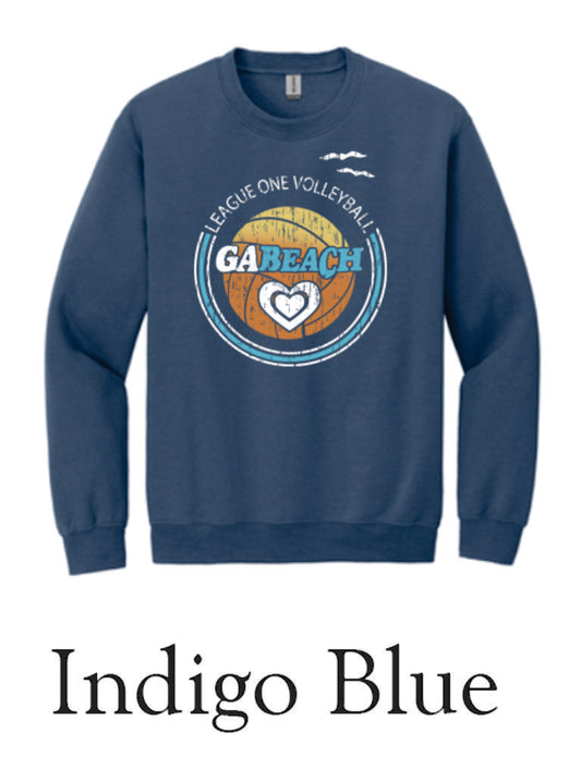 GA Beach Volleyball - Crew Fleece - Full Color Design